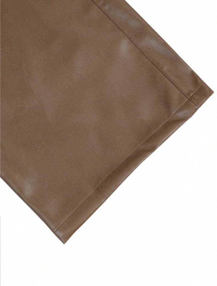 Men's PU Leather Trousers Pants, Baggy Trousers